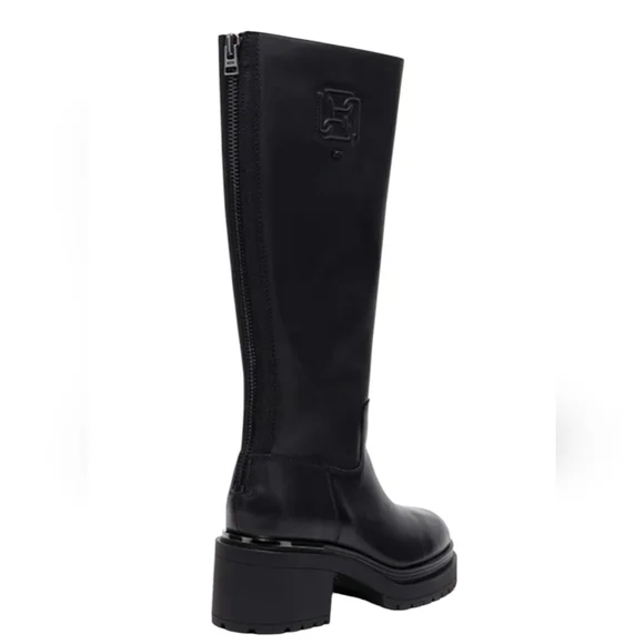 New DKNY Paloma Logo Knee High Platform Boot in Black... Size 7 - Picture 2 of 12